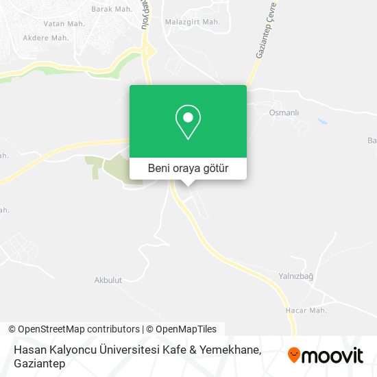Hasan Kalyoncu Üniversitesi Kafe & Yemekhane harita