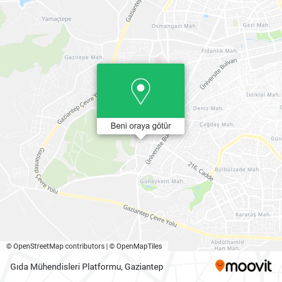 Gıda Mühendisleri Platformu harita