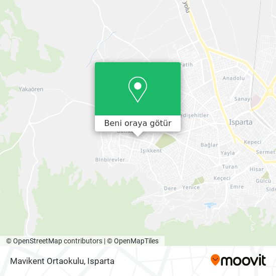 Mavikent Ortaokulu harita