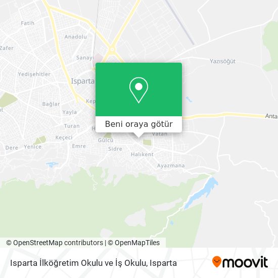 Isparta İlköğretim Okulu ve İş Okulu harita