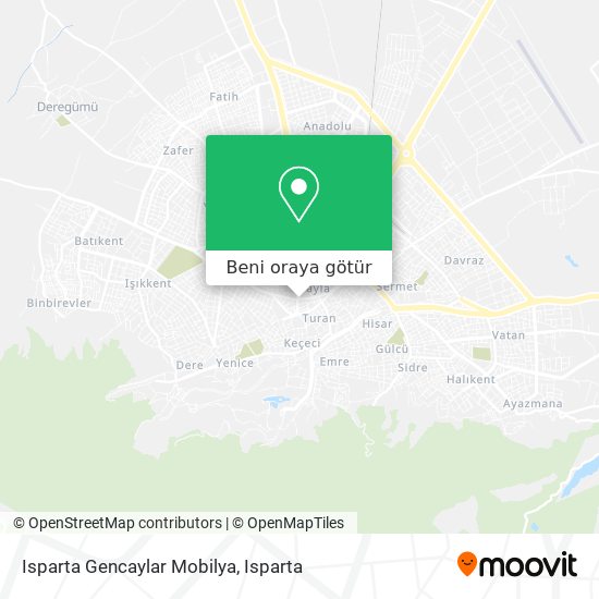 Isparta Gencaylar Mobilya harita