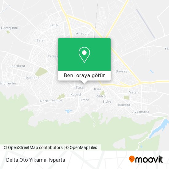 Delta Oto Yıkama harita