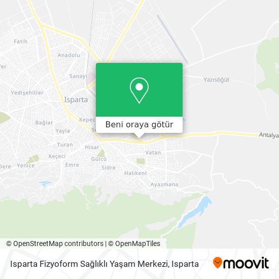 Isparta Fizyoform Sağlıklı Yaşam Merkezi harita