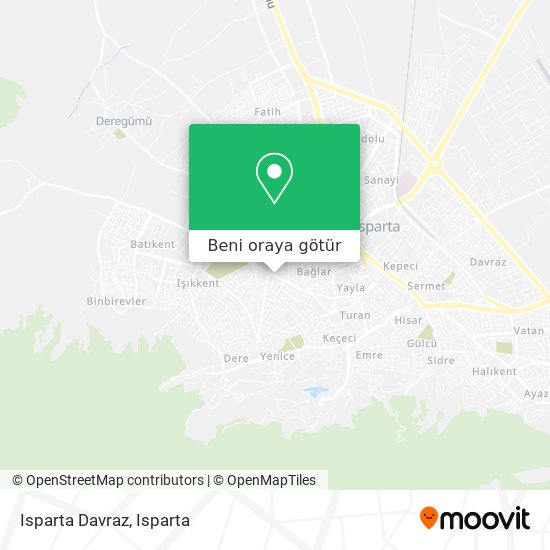 Isparta Davraz harita