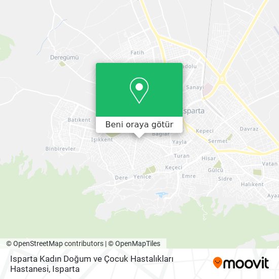 Isparta Kadın Doğum ve Çocuk Hastalıkları Hastanesi harita