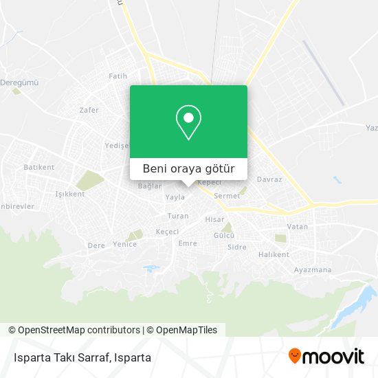 Isparta Takı Sarraf harita