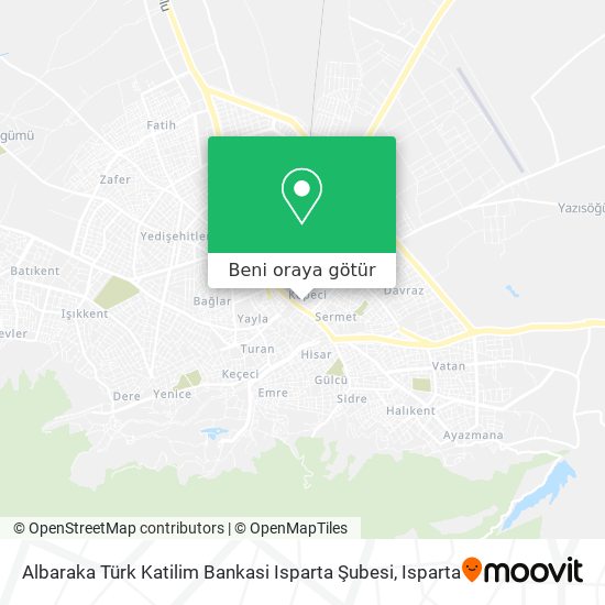 Albaraka Türk Katilim Bankasi Isparta Şubesi harita