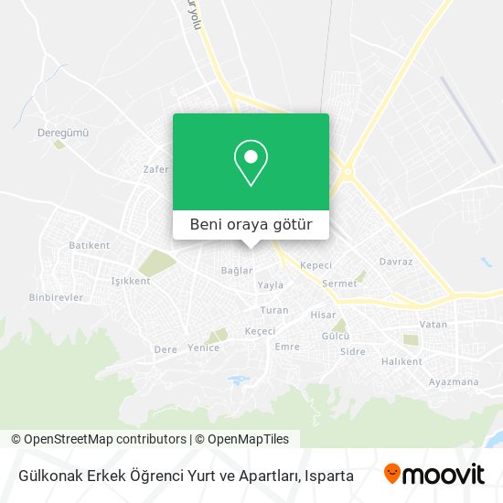 Gülkonak Erkek Öğrenci Yurt ve Apartları harita
