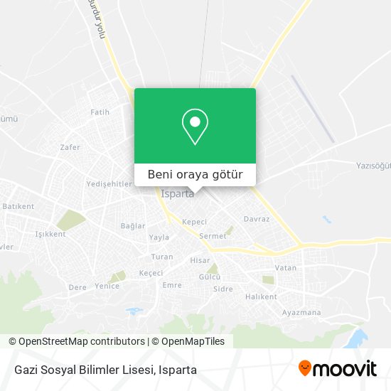 Gazi Sosyal Bilimler Lisesi harita