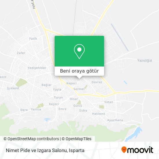 Nimet Pide ve Izgara Salonu harita