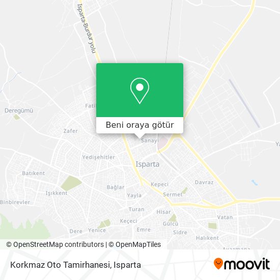 Korkmaz Oto Tamirhanesi harita