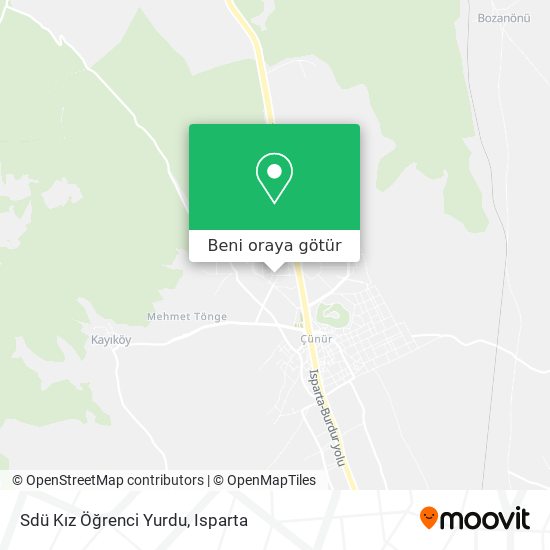 Sdü Kız Öğrenci Yurdu harita