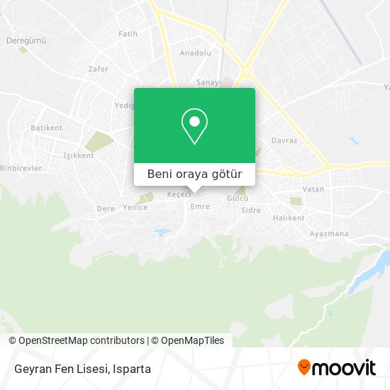 Geyran Fen Lisesi harita