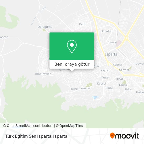 Türk Eğitim Sen Isparta harita