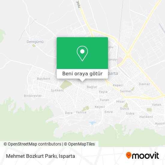 Mehmet Bozkurt Parkı harita