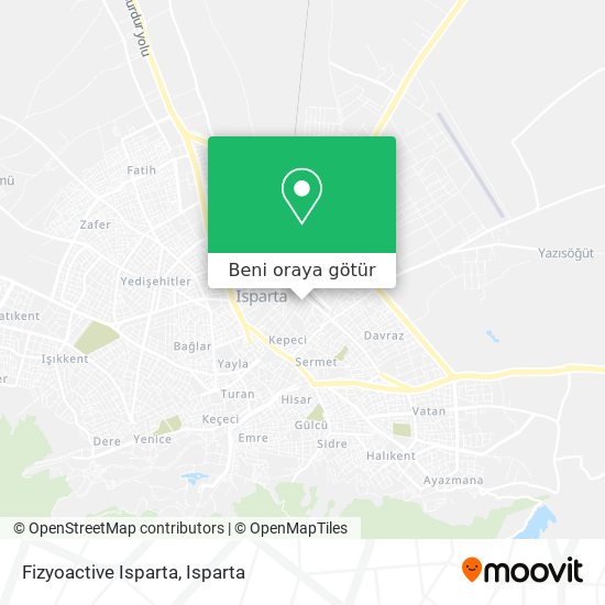 Fizyoactive Isparta harita