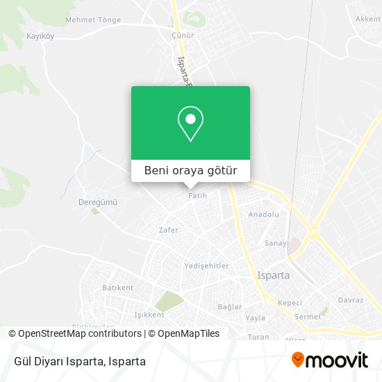 Gül Diyarı Isparta harita