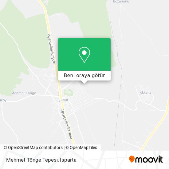 Mehmet Tönge Tepesi harita