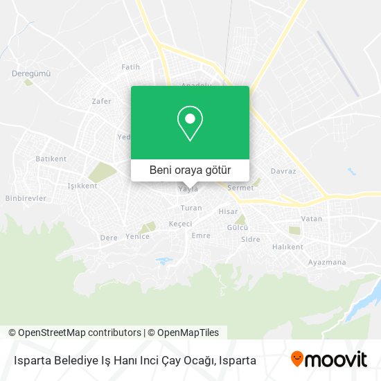 Isparta Belediye Iş Hanı Inci Çay Ocağı harita