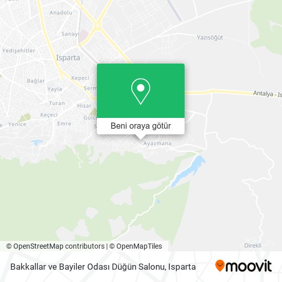 Bakkallar ve Bayiler Odası Düğün Salonu harita