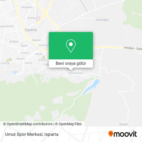 Umut Spor Merkezi harita