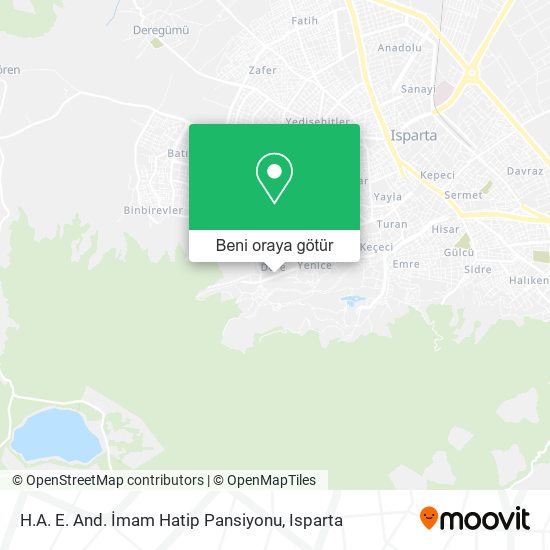 H.A. E. And. İmam Hatip Pansiyonu harita