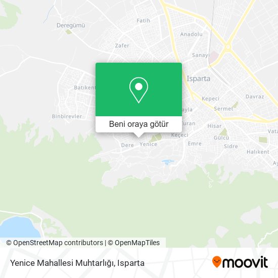 Yenice Mahallesi Muhtarlığı harita