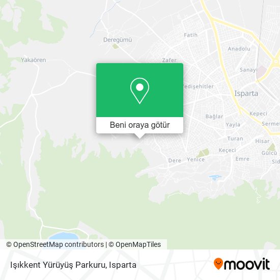 Işıkkent Yürüyüş Parkuru harita