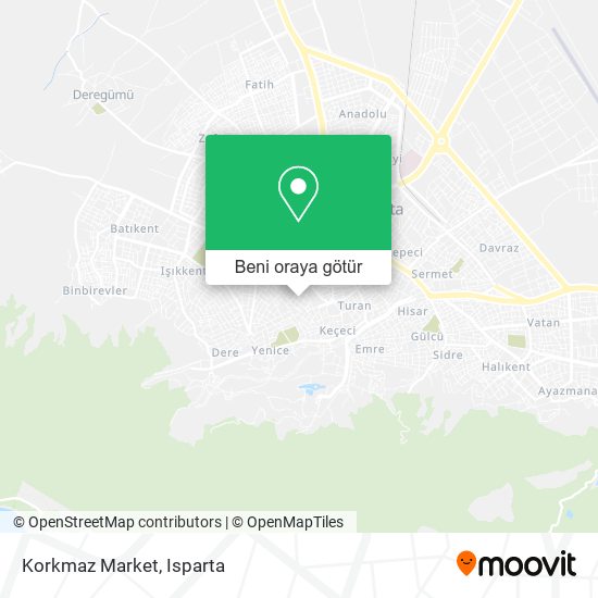 Korkmaz Market harita