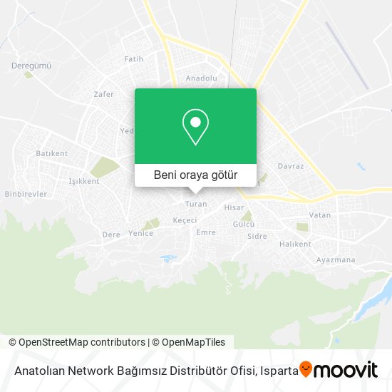 Anatolıan Network Bağımsız Distribütör Ofisi harita