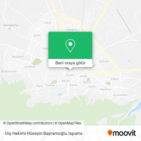 Diş Hekimi Hüseyin Bayramoğlu harita