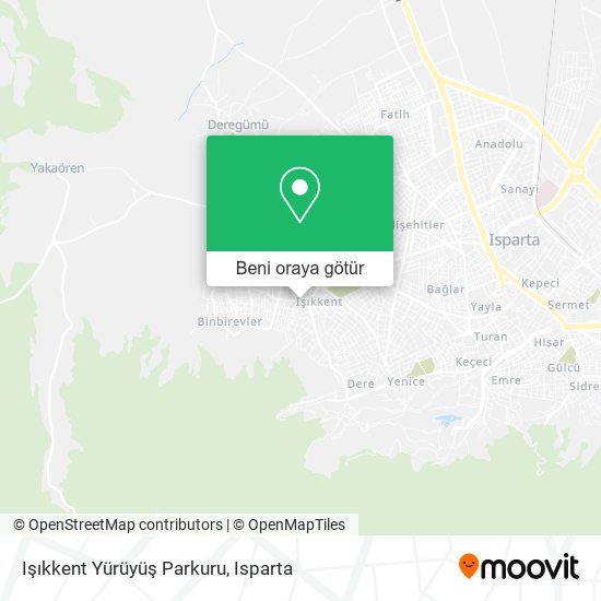 Işıkkent Yürüyüş Parkuru harita