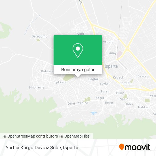 Yurtiçi Kargo Davraz Şube harita