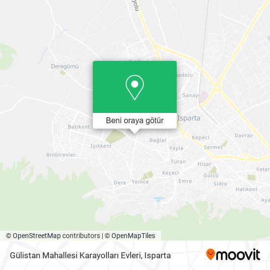 Gülistan Mahallesi Karayolları Evleri harita