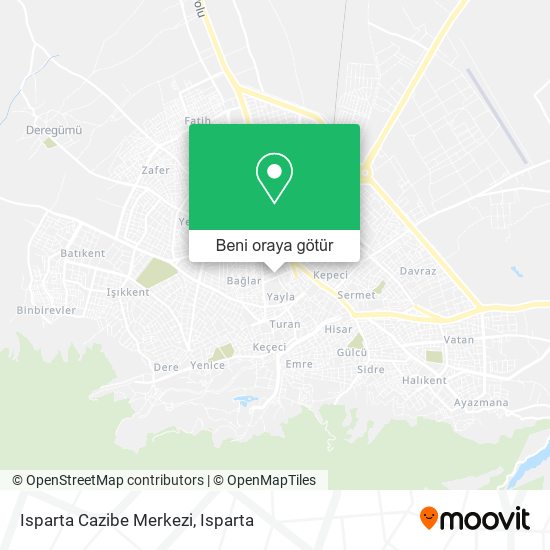 Isparta Cazibe Merkezi harita