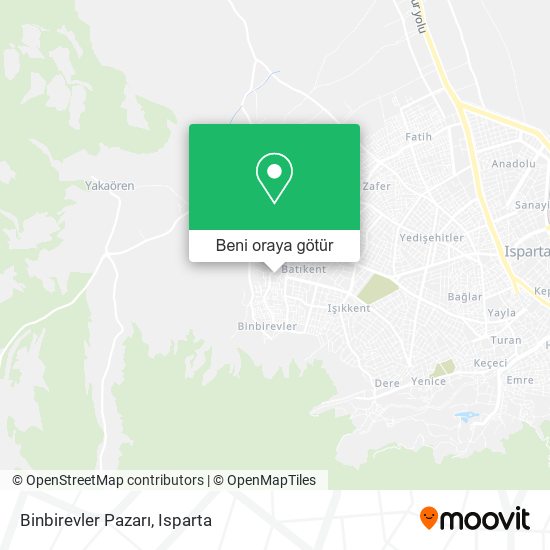 Binbirevler Pazarı harita