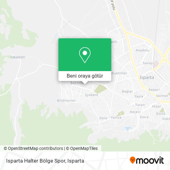 Isparta Halter Bölge Spor harita