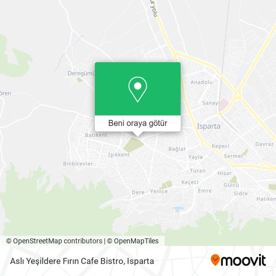 Aslı Yeşildere Fırın Cafe Bistro harita