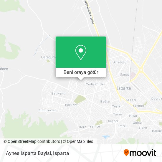 Aynes Isparta Bayisi harita