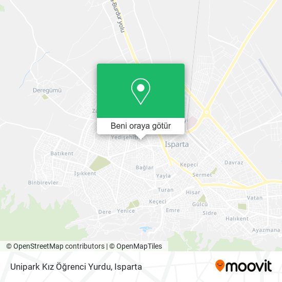 Unipark Kız Öğrenci Yurdu harita
