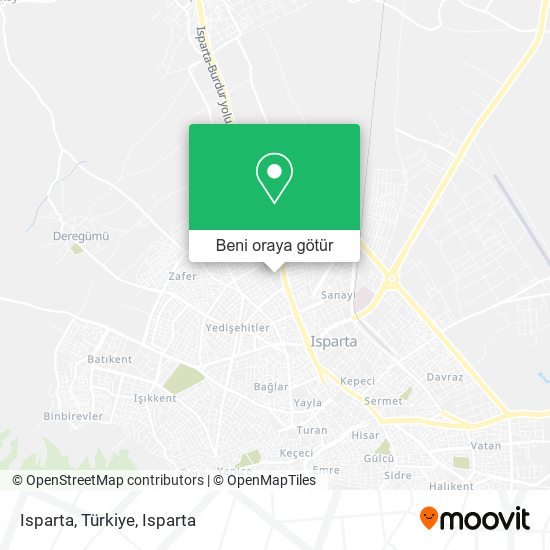 Isparta, Türkiye harita