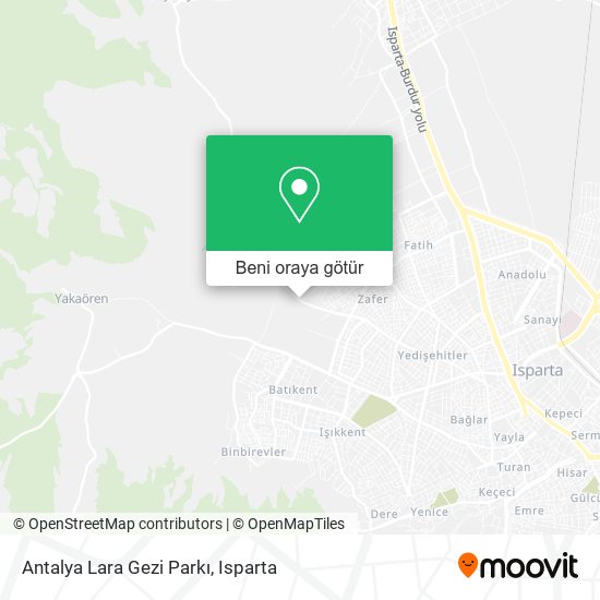 Antalya Lara Gezi Parkı harita
