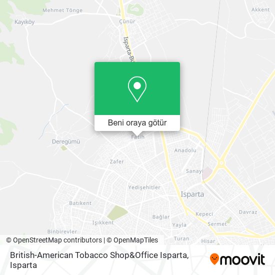 British-American Tobacco Shop&Office Isparta harita