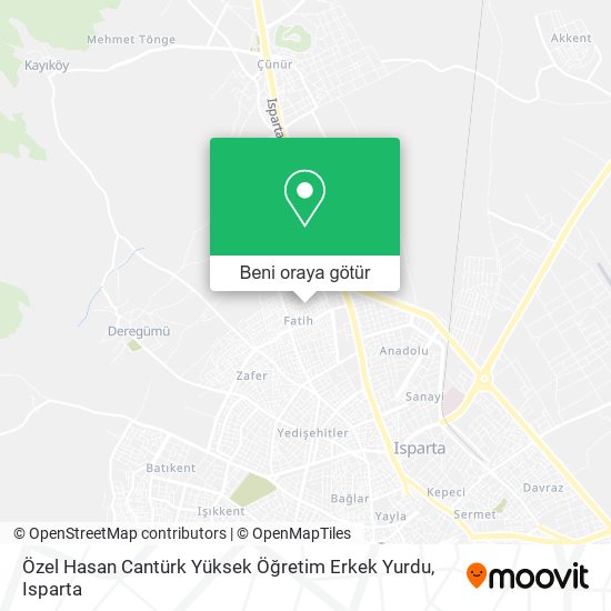 Özel Hasan Cantürk Yüksek Öğretim Erkek Yurdu harita
