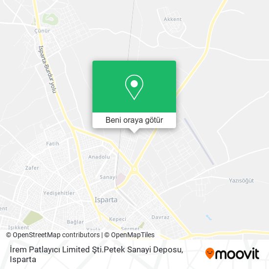 İrem Patlayıcı Limited Şti.Petek Sanayi Deposu harita
