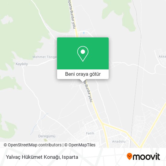 Yalvaç Hükümet Konağı harita