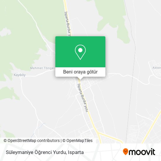 Süleymaniye Öğrenci Yurdu harita