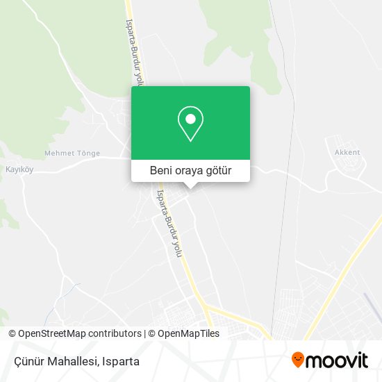 Çünür Mahallesi harita