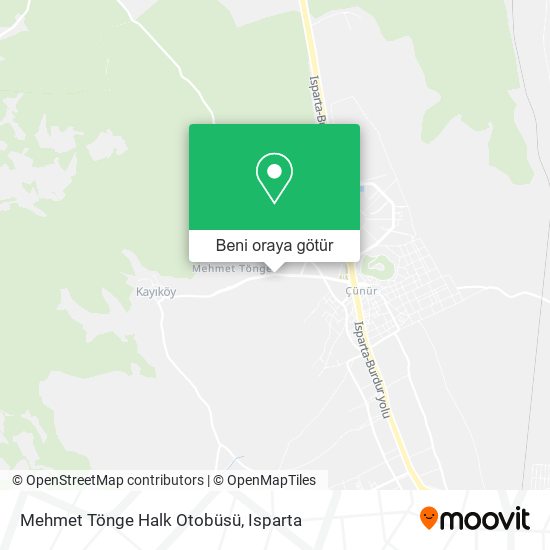 Mehmet Tönge Halk Otobüsü harita