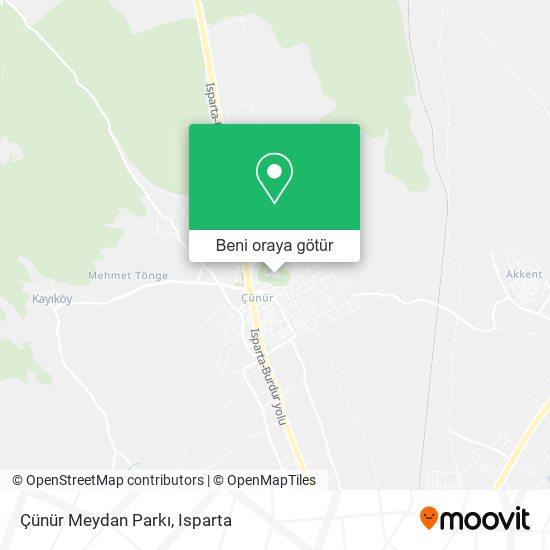 Çünür Meydan Parkı harita
